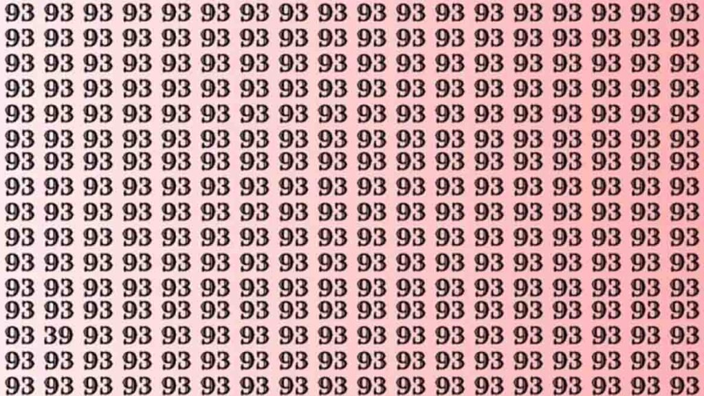 Test d’observation : Si vous avez des yeux de faucon, trouvez le chiffre 39 parmi les 93 en seulement 12 secondes