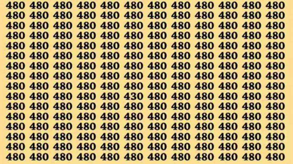 Défi visuel : il faut un œil d’aigle pour repérer le nombre 430 en 15 secondes !