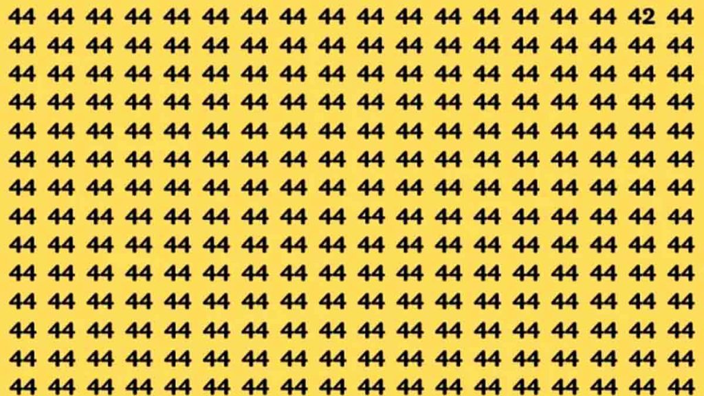 Test visuel : Avez-vous des yeux de faucon ? Si oui, repérez en 12 secondes le nombre 42 dans cet amas de 44