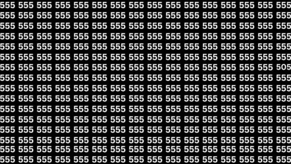 Test visuel : seuls les plus forts réussiront à repérer le nombre 505 parmi cet amas de 555 en 11 secondes