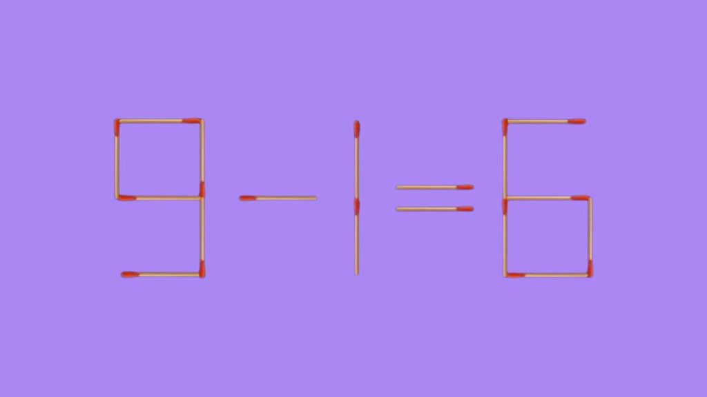 Casse-tête mathématique : défi à 1 allumette à résoudre en 20 secondes maxi ! Pouvez-vous trouver la réponse ?