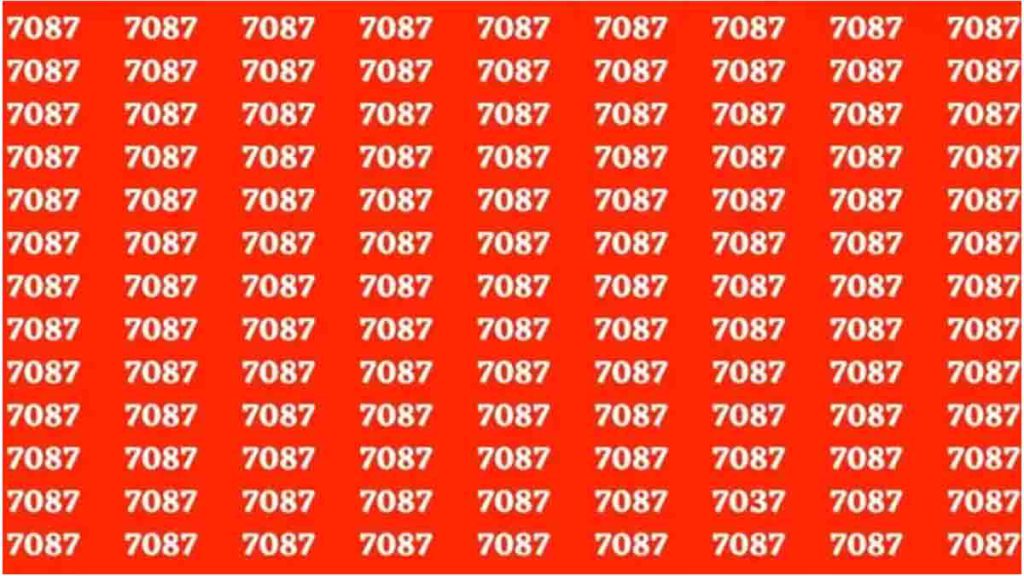 Test d’observation : Si vous avez des yeux de faucon, repérez le nombre 7037 en 15 secondes