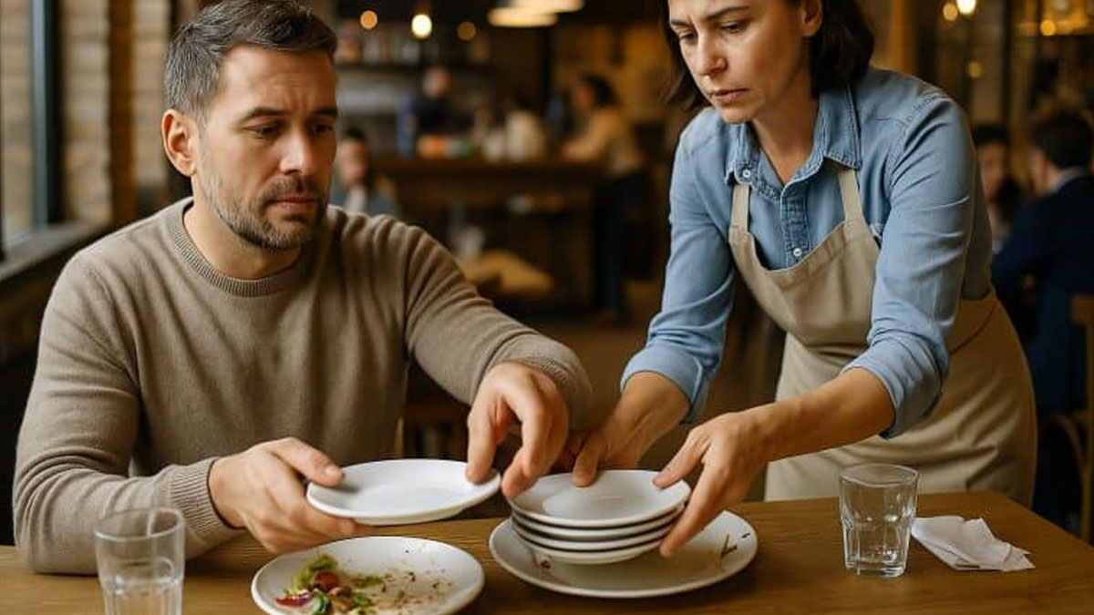 Que révèle le fait d’aider le serveur à débarrasser, selon la psychologie ?